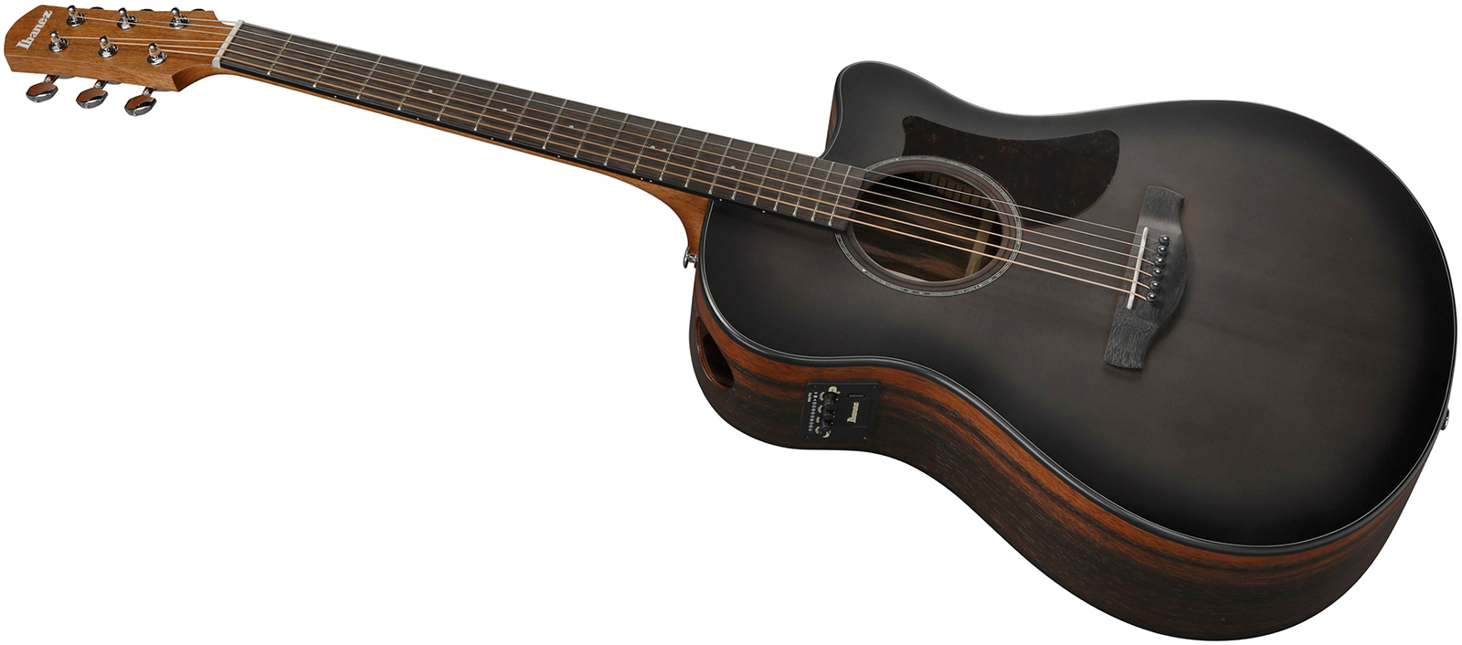 Ibanez Aam70ce Tbn Advanced Auditorium Cw Epicea Ebene Pur - Transparent Charcoal Burst - Guitare Folk - Variation 2