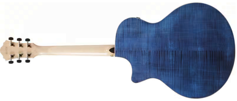 Ibanez Ae390 Nta Concert Thinline Cw Epicea Erable Rw - Natural Top / Aqua Blue Back - Guitare Folk - Variation 1