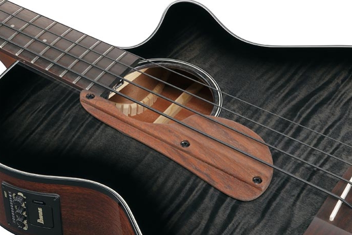 Ibanez Aegb25e Tkh Cw Epicea Sapele Rw - Transparent Black Sunburst - Basse Acoustique - Variation 2