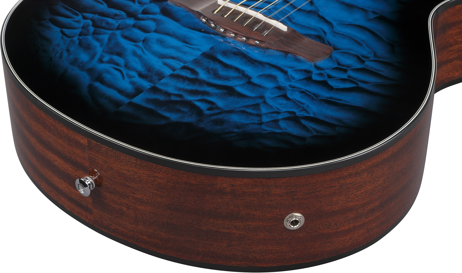 Ibanez Aewc16qa Tlh Grand Concert Cw Tilleul Sapele Rw - Transparent Blue Sunburst - Guitare Folk - Variation 3
