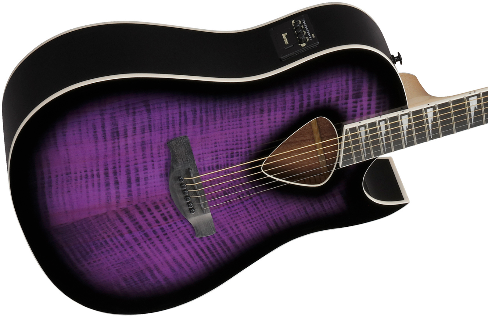 Ibanez Alt50fa Tvt Altsar Dreadnought Cw Tilleul Sapele Pur - Transparent Violet Sunburst - Guitare Folk - Variation 2