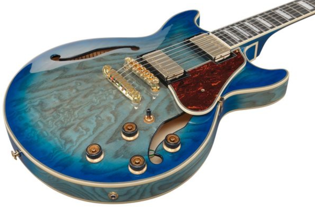 Ibanez Am93qa Jbb Artcore Expressionist 2h Ht Eb - Jet Blue Burst - Guitare Électrique 1/2 Caisse - Variation 2