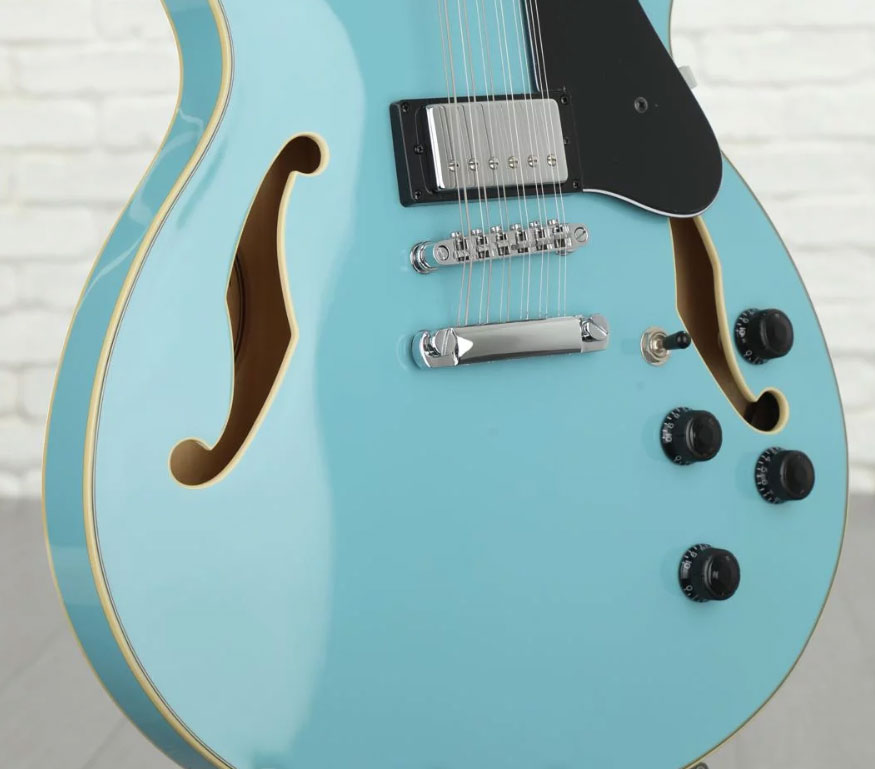 Ibanez As7312 Mtb Artcore 12-cordes Hh Ht Lau - Mint Blue - Guitare Électrique 1/2 Caisse - Variation 2