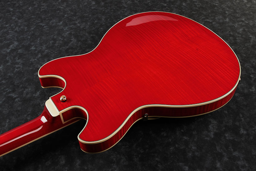 Ibanez As93fm Tcd Artcore Expressionist Hh Ht Eb - Trans Cherry Red - Guitare Électrique 1/2 Caisse - Variation 2