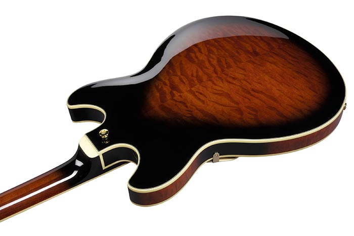 Ibanez As93qmsp Dbs Artcore Expressionist 2h Ht Eb - Dark Brown Sunburst - Guitare Électrique 1/2 Caisse - Variation 3