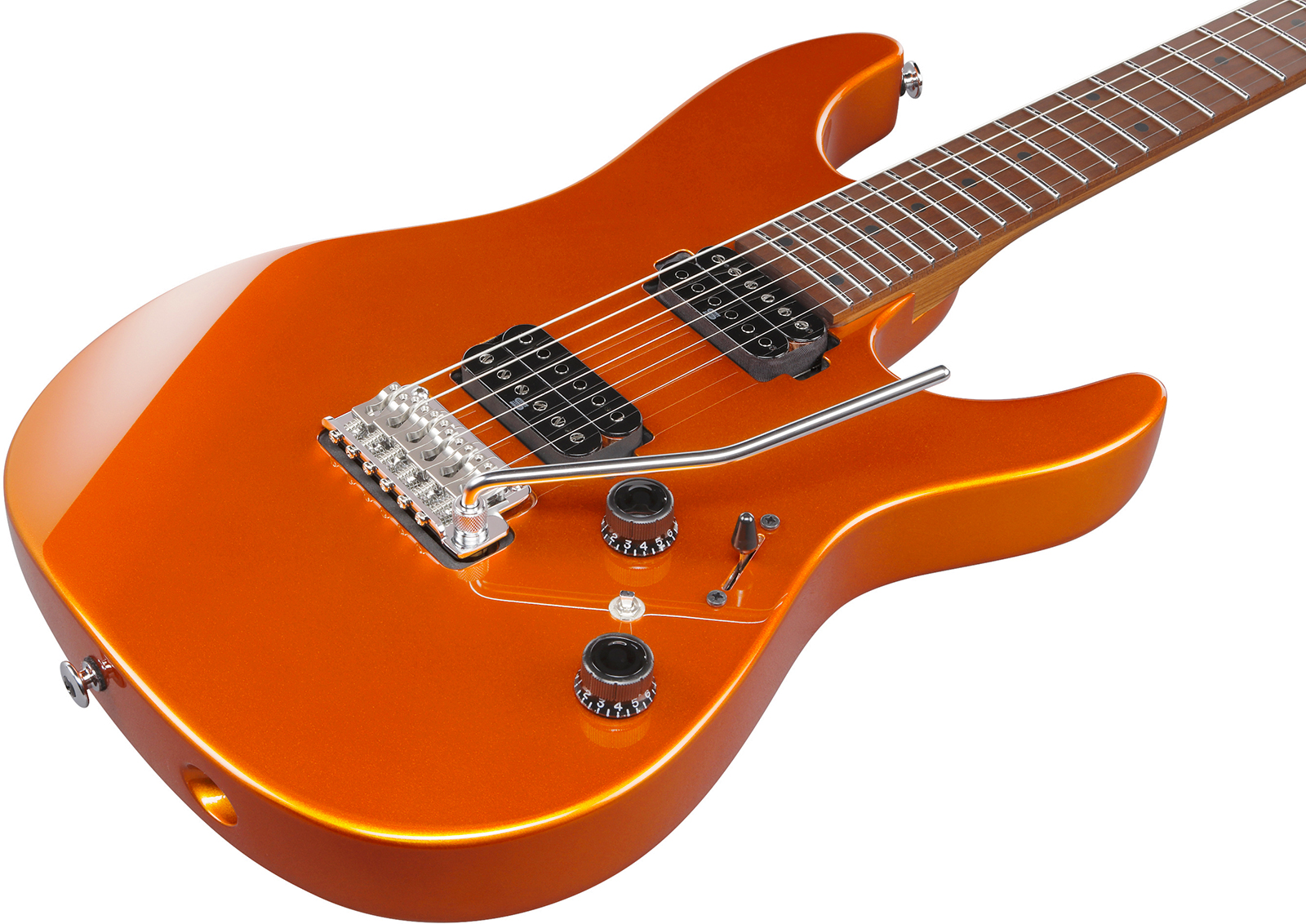 Ibanez Az2402 Rom Prestige Jap 2h Seymour Duncan Trem Mn - Roadster Orange Metallic - Guitare Électrique Forme Str - Variation 2