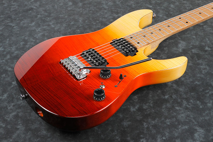 Ibanez Az242f Tsg Premium Hh Trem Mn - Tequila Sunrise Gradation - Guitare Électrique Forme Str - Variation 2