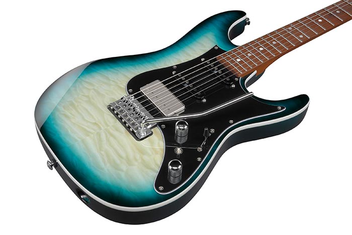 Ibanez Az24p1qm Premium Hss Trem Mn - Deep Ocean Blonde - Guitare Électrique Forme Str - Variation 2