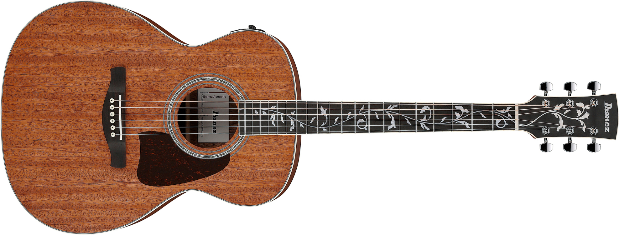 Ibanez Ac390mhe Opn Artwood Concert Tout Acajou Rw - Open Pore Natural - Guitare Folk - Main picture