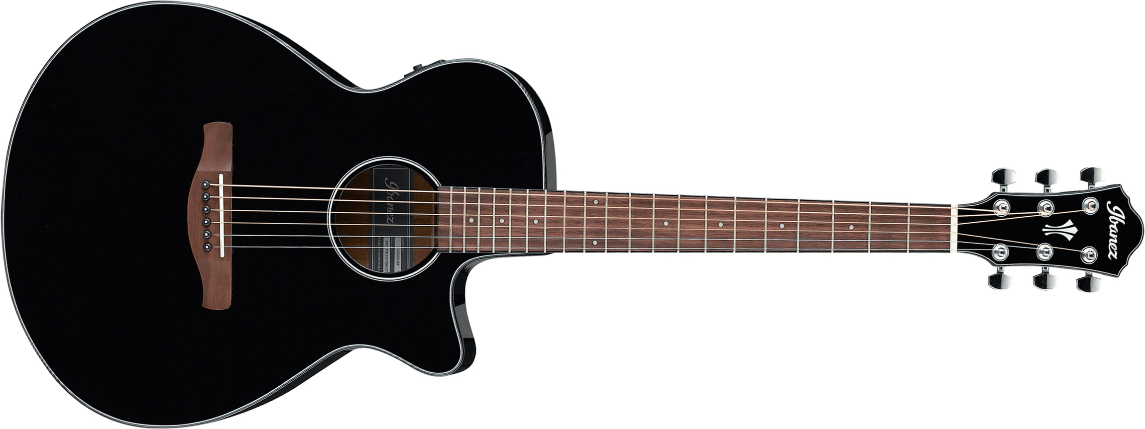 Ibanez Aeg50 Bk Concert Cw Epicea Sapele Wal - Black - Guitare Electro Acoustique - Main picture