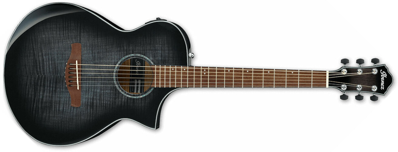 Ibanez Aewc400 Tks Grand Concert Cw Tout Erable Lau - Trans Black Sunburst - Guitare Electro Acoustique - Main picture