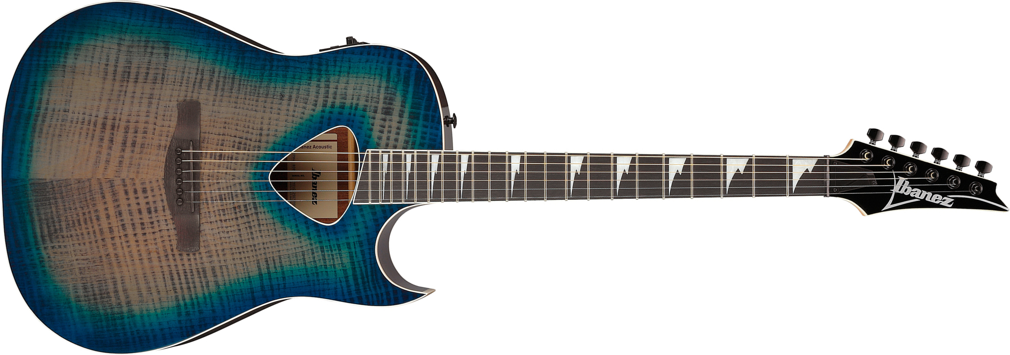 Ibanez Alt50fa Bdb Altsar Dreadnought Cw Tilleul Sapele Pur - Blue Doom Burst High Gloss - Guitare Folk - Main picture