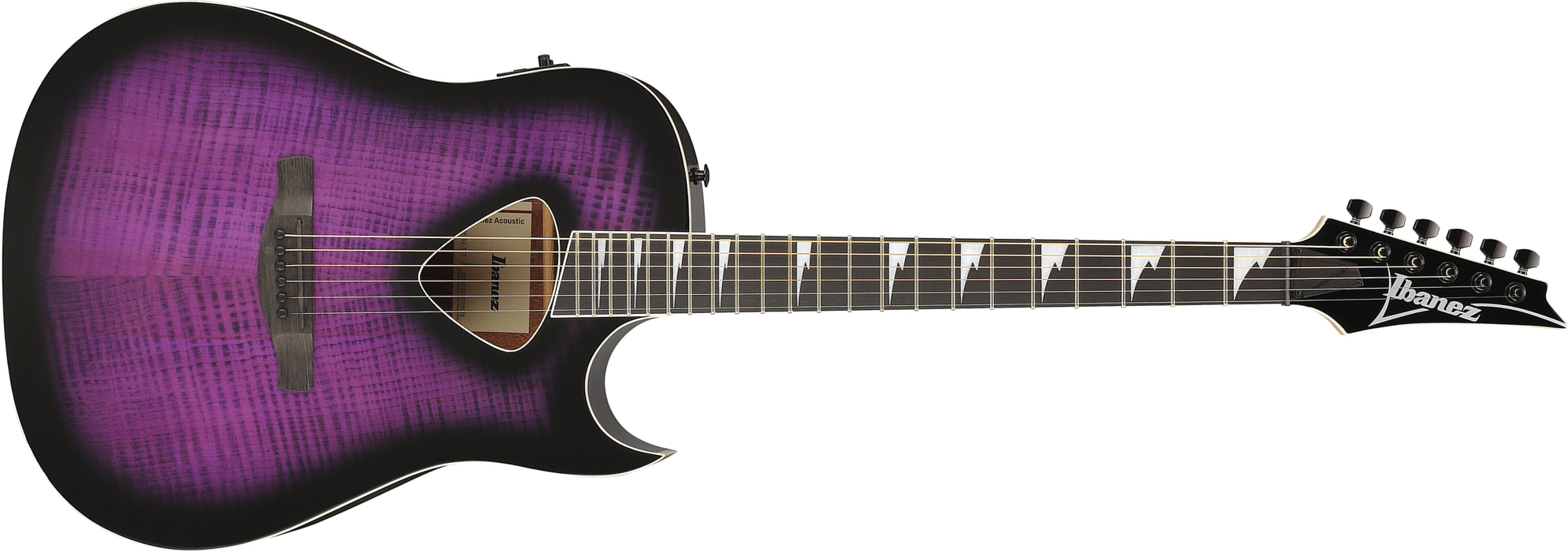 Ibanez Alt50fa Tvt Altsar Dreadnought Cw Tilleul Sapele Pur - Transparent Violet Sunburst - Guitare Folk - Main picture