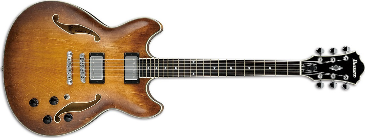 Ibanez As73 Tbc Artcore Hh Ht Lau - Tobacco Brown Sunburst - Guitare Électrique 1/2 Caisse - Main picture