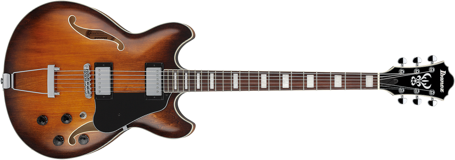 Ibanez As7328 Tbc Artcore Baryton 2h Ht Rw - Tobacco Brown - Guitare Électrique 1/2 Caisse - Main picture