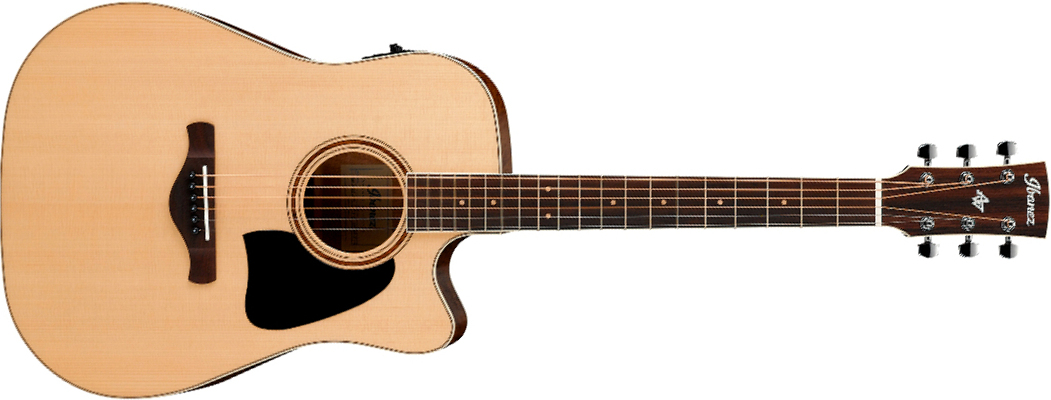 Ibanez Aw417ce Ops Artwood Dreadnought Cw Epicea Okoume Pf - Open Pore Semi-gloss - Guitare Folk - Main picture