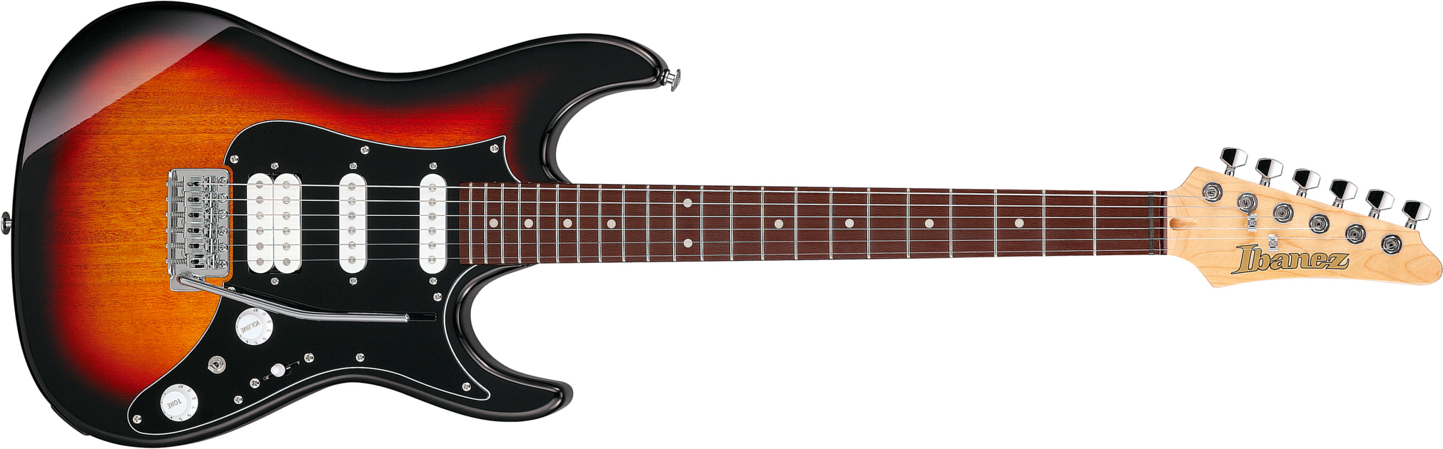 Ibanez Azes40b Tsn Standard Hss Trem Jat - Three Tone Sunburst - Guitare Électrique Forme Str - Main picture