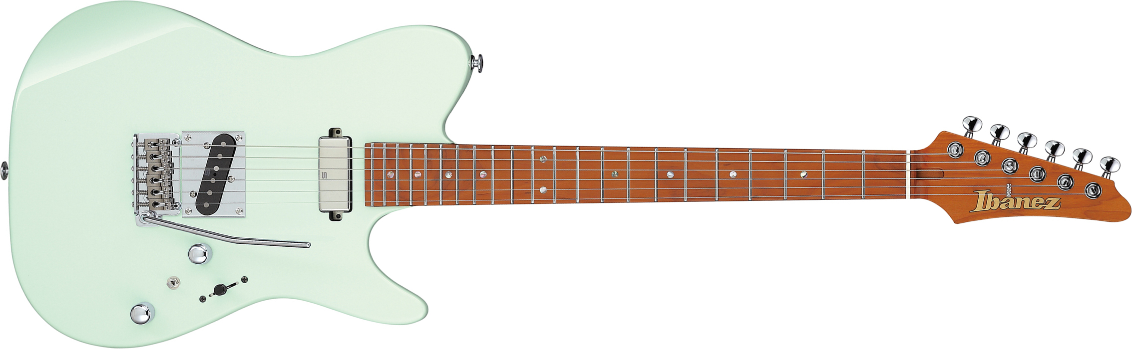 Ibanez Azs2200 Mgr Prestige Jap Smh Seymour Duncan Trem Mn - Mint Green - Guitare Électrique Forme Tel - Main picture