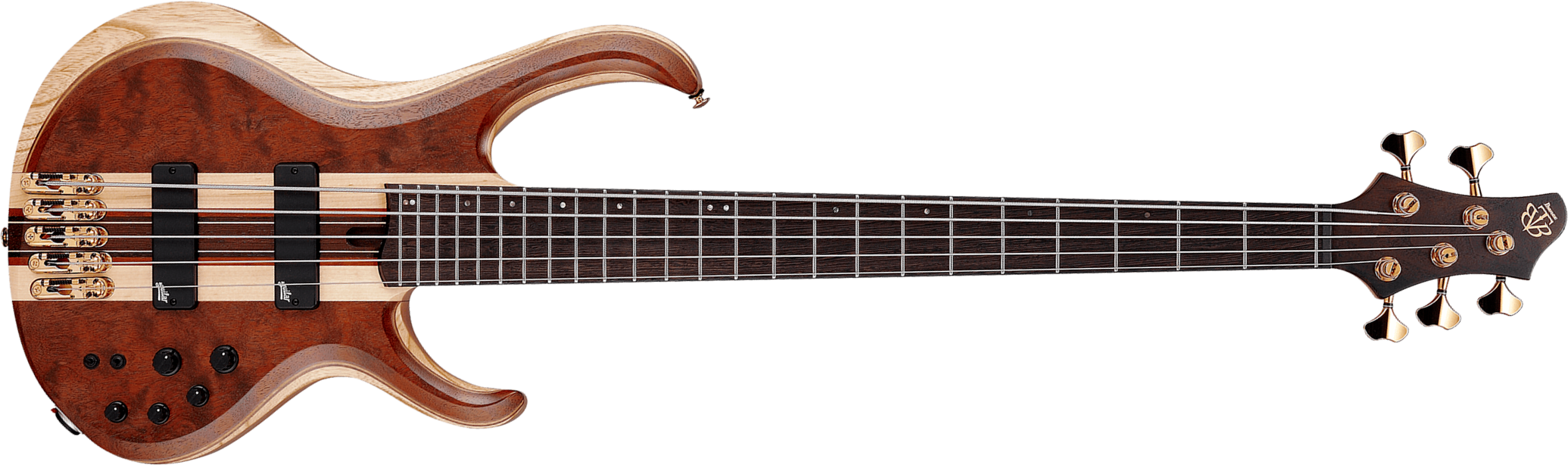 Ibanez Btb1835 Ndl Standard 5c Active Aguilar Pp - Natural Shadow Low Gloss - Basse Électrique Solid Body - Main picture