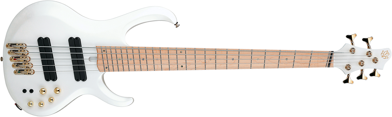 Ibanez Btb605 Mlm Workshop 5c Multiscale Active Mn - Pearl White Matte - Basse Électrique Solid Body - Main picture