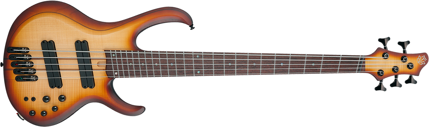 Ibanez Btb705lm Nnf Workshop 5c Multiscale Active Rw - Natural Browned Burst Flat - Basse Électrique Solid Body - Main picture