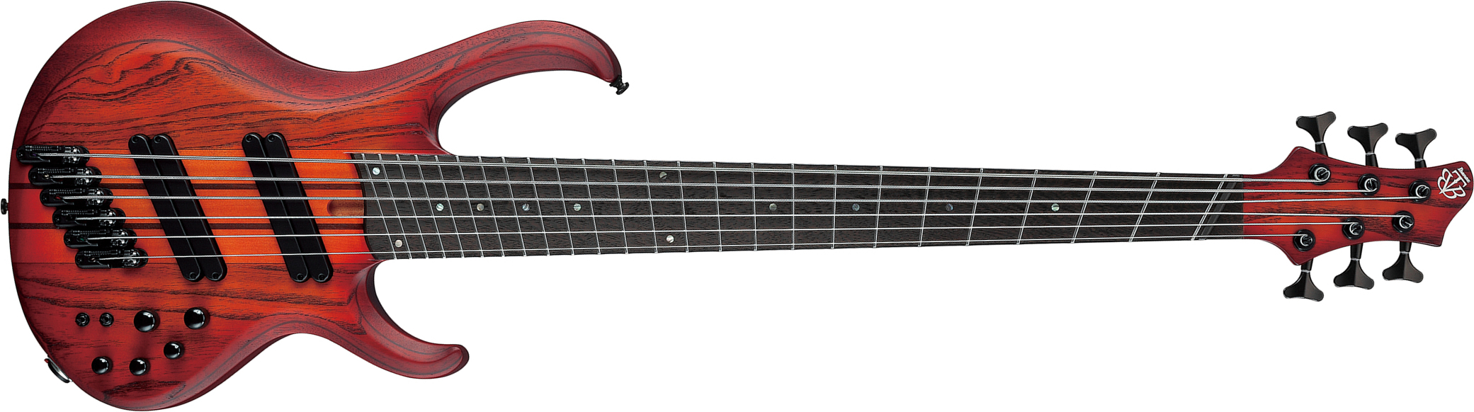 Ibanez Btb866ms Brf Workshop 6c Multiscale Active Pp - Brown Topaz Burst Flat - Basse Électrique Solid Body - Main picture