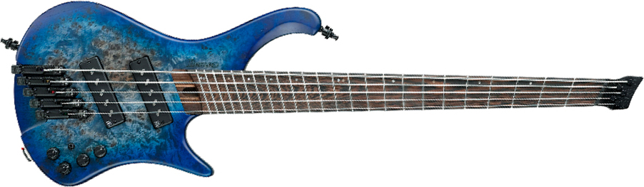 Ibanez Ehb1505ms Plf Workshop Multiscale 5c Active Pp - Pacific Blue Burst Flat - Basse Électrique Solid Body - Main picture