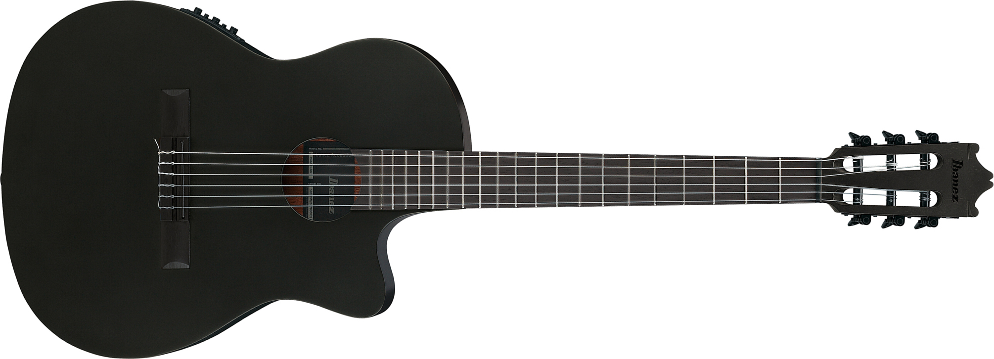 Ibanez Ga621 Bot Classical 4/4 Thinline Epicea Sapele Rw - Black Out - Guitare Classique Format 4/4 - Main picture