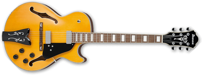 Ibanez George Benson Gb10em Aa Signature Hh Ht Eb - Antique Amber - Guitare Électrique 3/4 Caisse & Jazz - Main picture