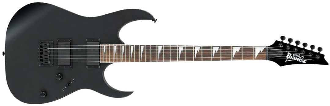 Ibanez Grg121dx Bkf Gio Hh Ht Pur - Black Flat - Guitare Électrique Forme Str - Main picture