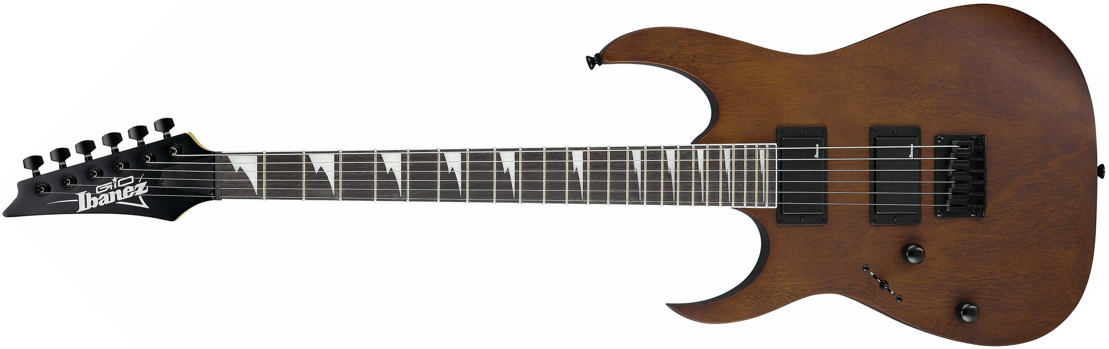 Ibanez Grg121dxl Wnf Gio Hh Ht Pur - Walnut Flat - Guitare Électrique Gaucher - Main picture