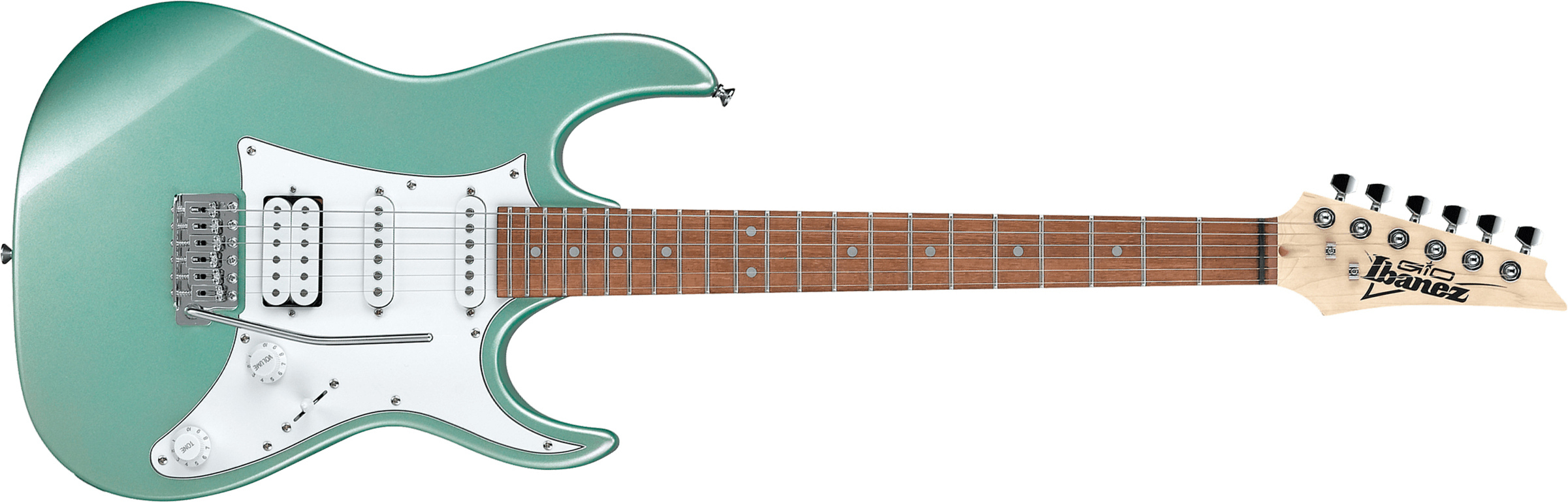 Ibanez Grx40 Mgn Gio Hss Trem Jat - Metallic Light Green - Guitare Électrique Forme Str - Main picture