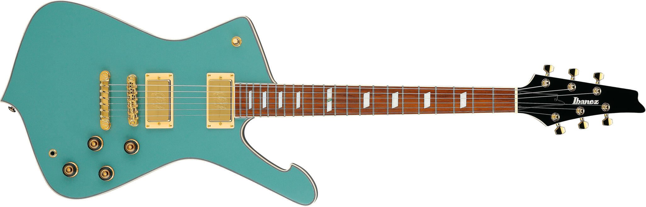 Ibanez Ic420 Cgm Iceman 2h Ht Jat - Coral Green Metallic - Guitare Électrique RÉtro Rock - Main picture