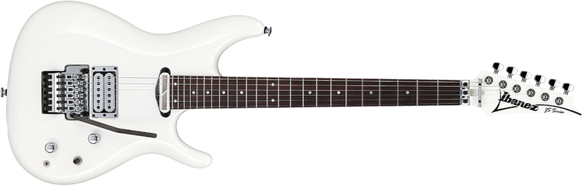 Ibanez Joe Satriani J2480 Wh Jap Signature 1h Dimarzio / Sustainiac Fr Rw - White - Guitare Électrique Signature - Main picture