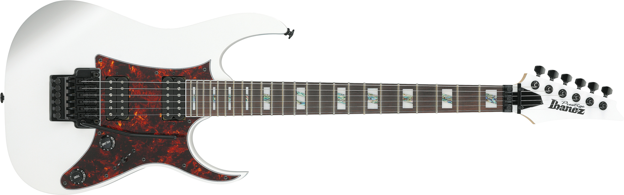 Ibanez Rg653dx Whf Prestige Jap 2h Dimarzio Fr Rw - White Flat - Guitare Électrique Forme Str - Main picture
