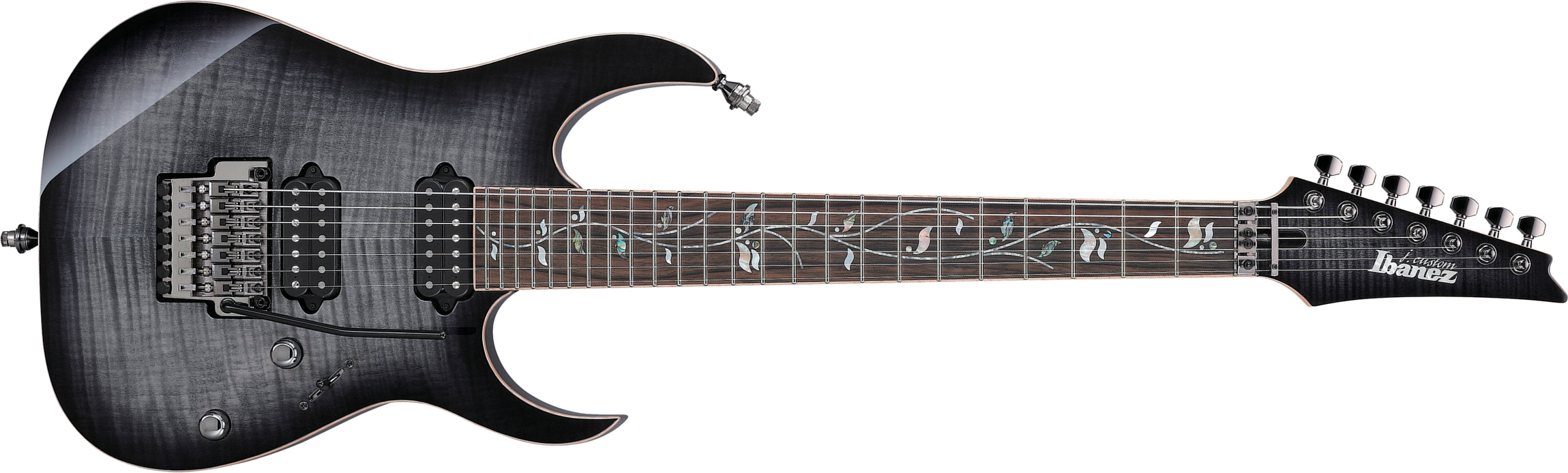 Ibanez Rg8527 Bre J.custom Jap 7c 2h Dimarzio Fr Eb - Black Rutile - Guitare Électrique 7 Cordes - Main picture