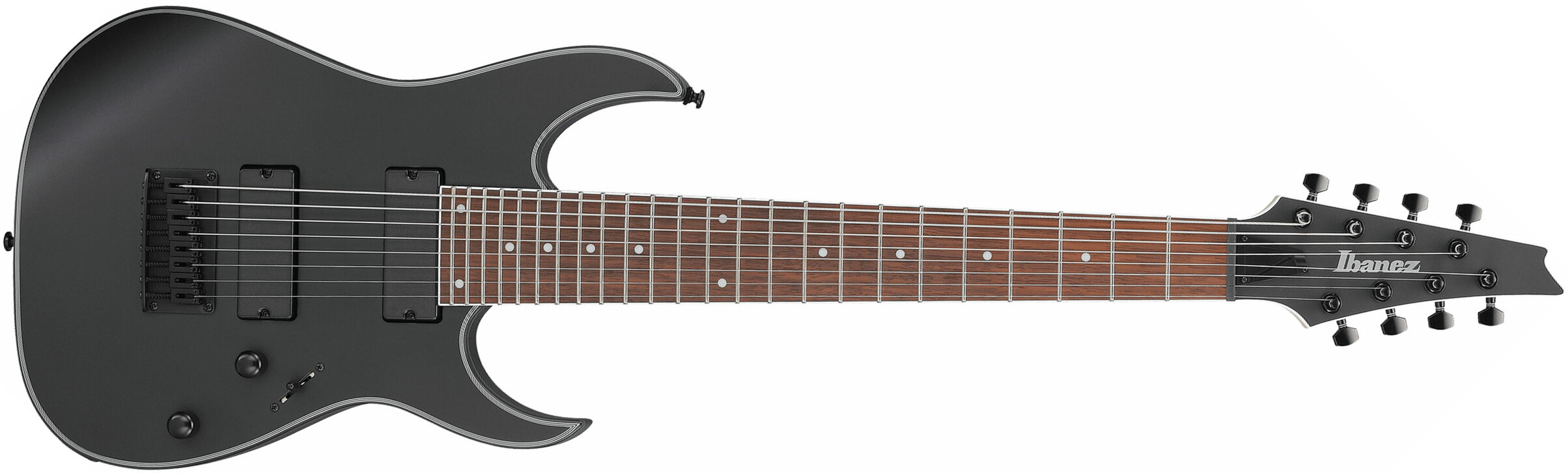 Ibanez Rg8ex Bkf Standard 8c 2h Ht Jat - Black Flat - Guitare Électrique Baryton - Main picture
