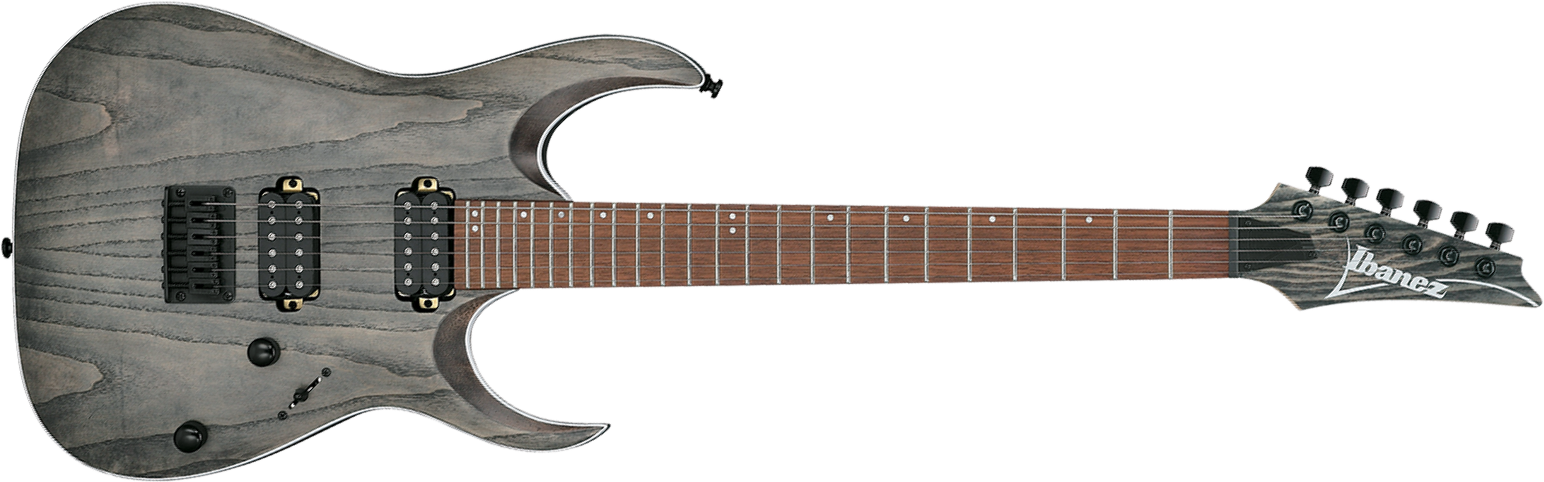 Ibanez Rga42ah Bks Standard 2h Ht Jat - Black Stained - Guitare Électrique Forme Str - Main picture