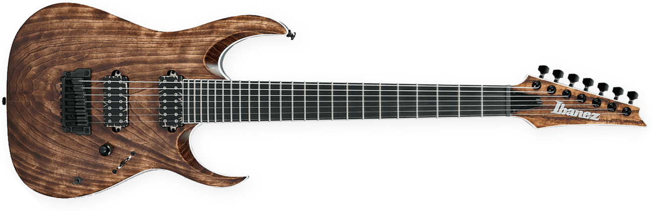 Ibanez Rgaix7u Abs Iron Label 7-cordes Hh Ht - Antique Brown Stained - Guitare Électrique 7 Cordes - Main picture