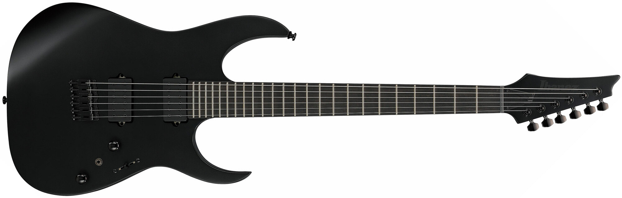 Ibanez Rgrtb621 Bkf Axion Label Hh Dimarzio Ht Eb - Black Flat - Guitare Électrique Forme Str - Main picture