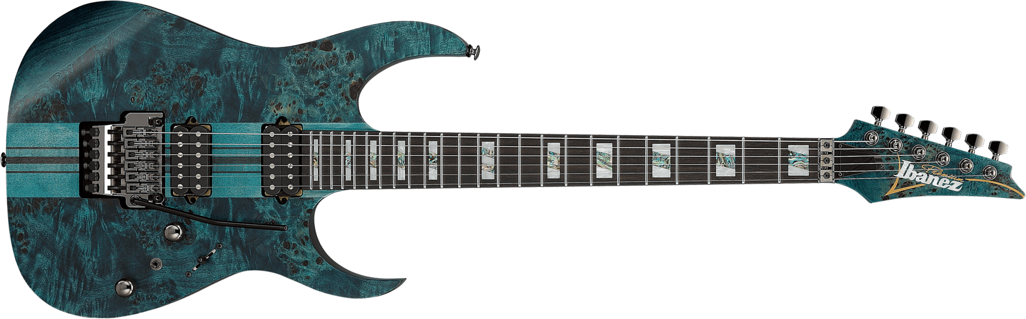 Ibanez Rgt1220pbk Col Premium 2h Dimarzio Fr Eb - Cosmic Blue Low Gloss - Guitare Électrique Forme Str - Main picture