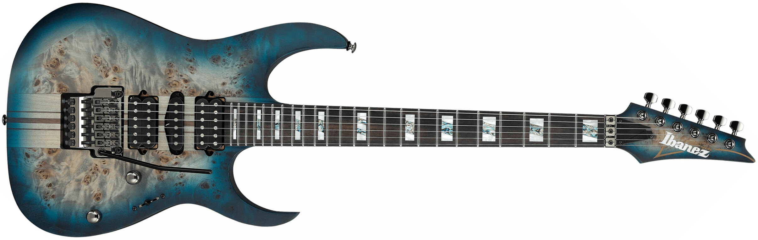 Ibanez Rgt1270pb Ctf Premium Hsh Dimarzio Fr Eb - Cosmic Blue Starburst Flat - Guitare Électrique Forme Str - Main picture