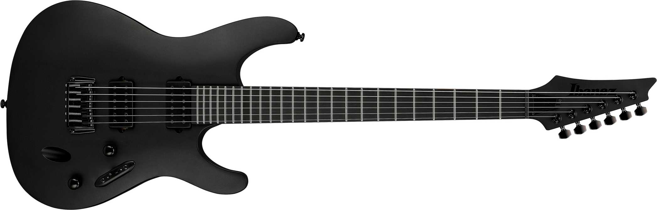 Ibanez S721rb Bkf Iron Label 2h Ht Eb - Black Flat - Guitare Électrique Forme Str - Main picture
