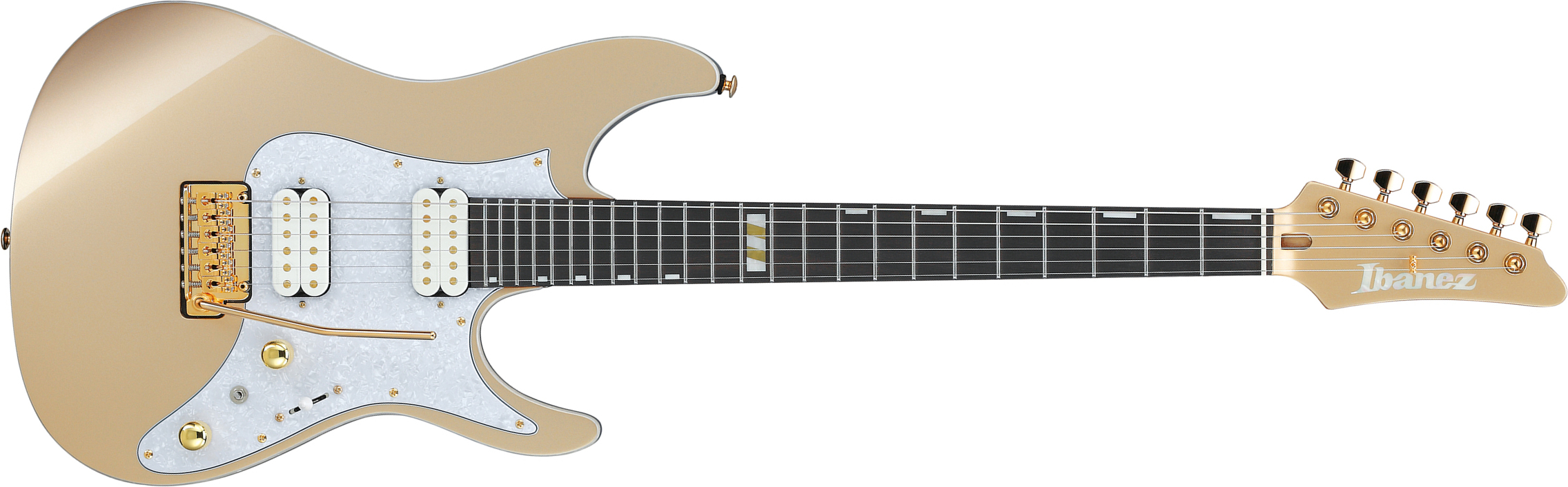 Ibanez Scott Lepage Krys10 Premium Signature 2h Fishman Fluence Trem Eb - Gold - Guitare Électrique Forme Str - Main picture