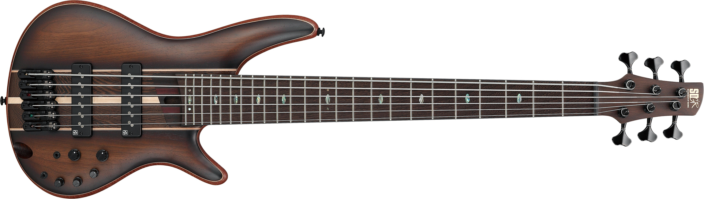 Ibanez Sr1356b Duf Premium 6c Active Pp - Dual Mocha Burst Flat - Basse Électrique Solid Body - Main picture