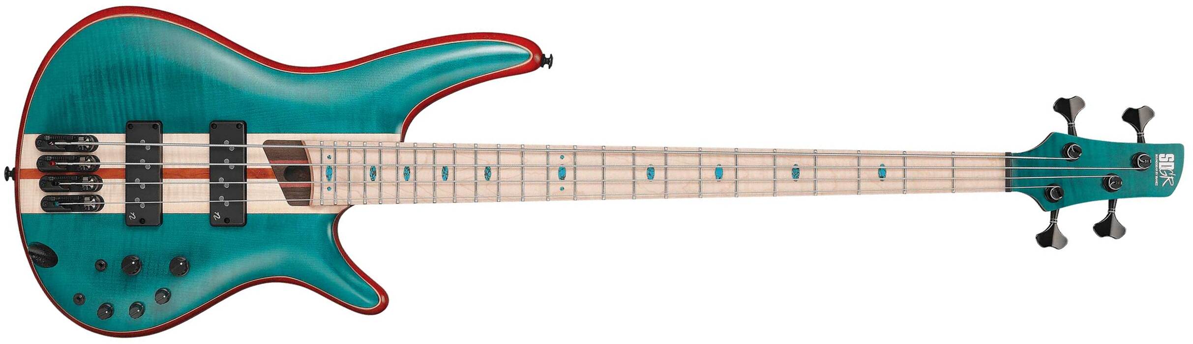 Ibanez Sr1420b Cgl Premium Active Mn - Caribbean Green - Basse Électrique Solid Body - Main picture