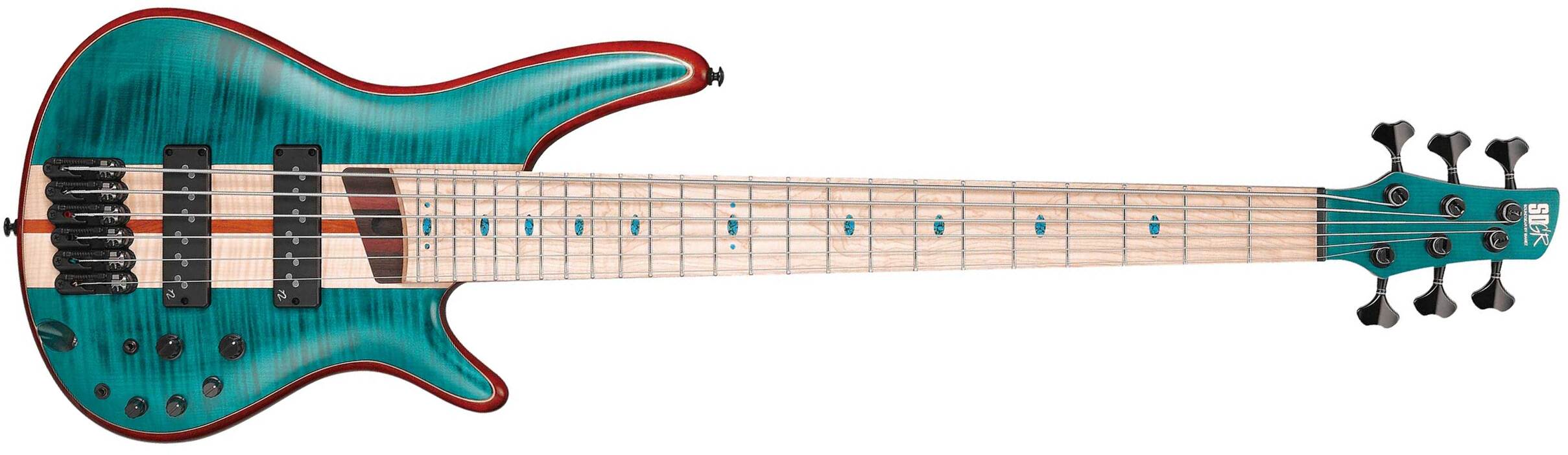 Ibanez Sr1426b Cgl Premium 6c Active Mn - Caribbean Green - Basse Électrique Solid Body - Main picture