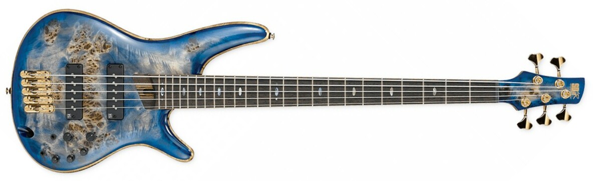 Ibanez Sr2605e Cbb Premium 5-cordes Active Jat - Cerulean Blue Burst - Basse Électrique Solid Body - Main picture