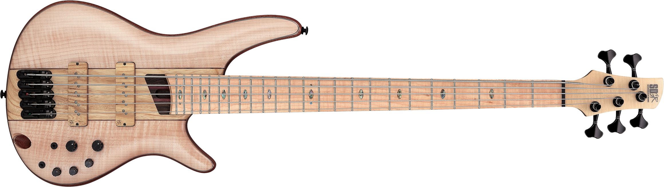 Ibanez Sr5fmdx Ntl Premium 5c Active Mn - Natural Low Gloss - Basse Électrique Solid Body - Main picture