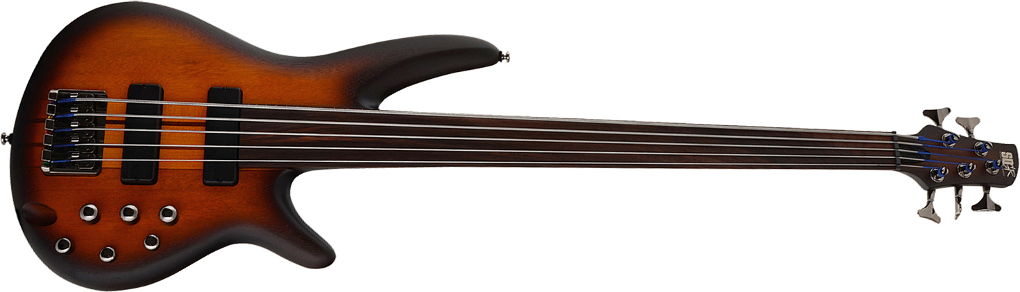 Ibanez Srf705 Bbf Workshop 5-cordes - Brown Burst Flat - Basse Électrique Solid Body - Main picture